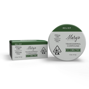 Mary's Medicinals - Mary's Medicinal - 2oz Transdermal Compound 1:1 250 mg (Fragrance Free)