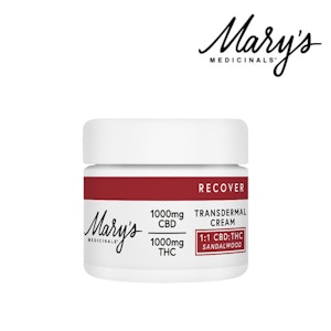 MARY'S MEDICINALS - Transdermal Cream 1:1 (THC:CBD) Sandalwood Scented