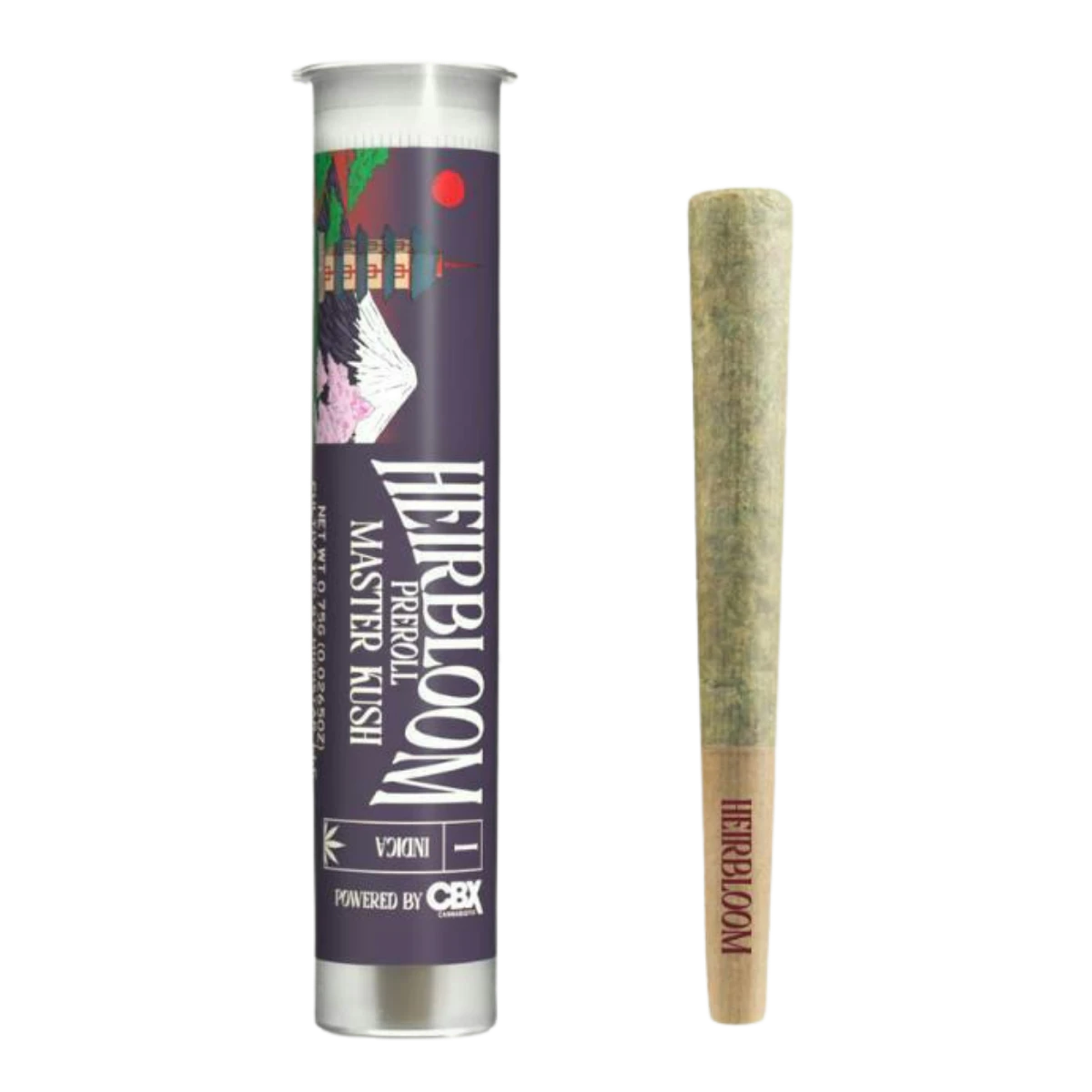 Heirbloom by CBX - Master Kush (I) | .75g Indoor Preroll | Heirbloom by CBX Main Image