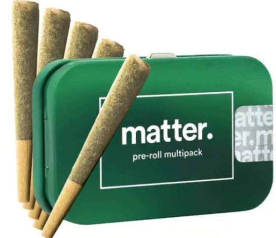matter. - Orange Cookies -Sativa- 20.75% THC | 5 x .35g (1.75g Pre-Roll Pack) | Matter.   -s7 back