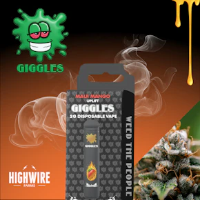 Giggles Puffs Hash Rosin Infused Disposable Maui Mango 2g