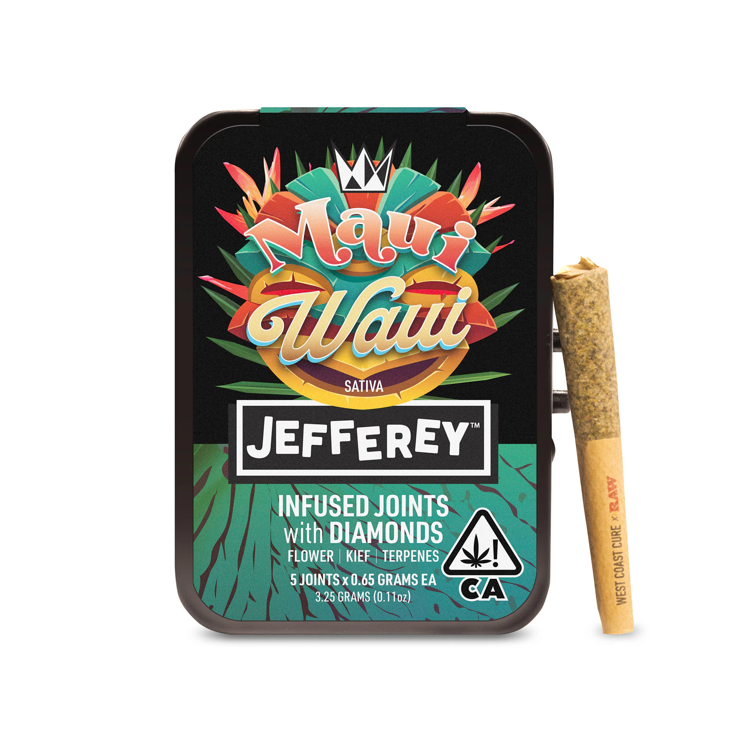 West Coast Cure - Maui Waui (S) 47.8% THC | WCC | 5pk (.65G ea) Jefferey Infused Joints Main Image