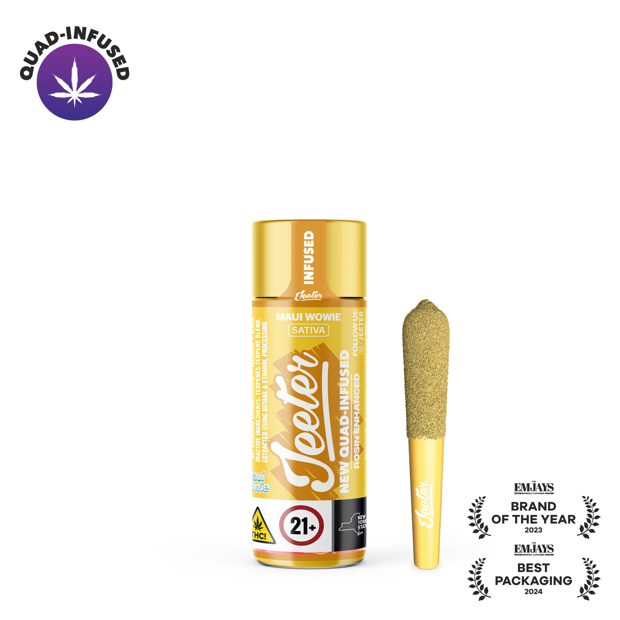 Jeeter - Maui Wowie Quad-Infused - 0.5g - Preroll - Housi