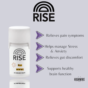 RISE - Rise RSO Maui Wowie Tablets 20ct 200mg