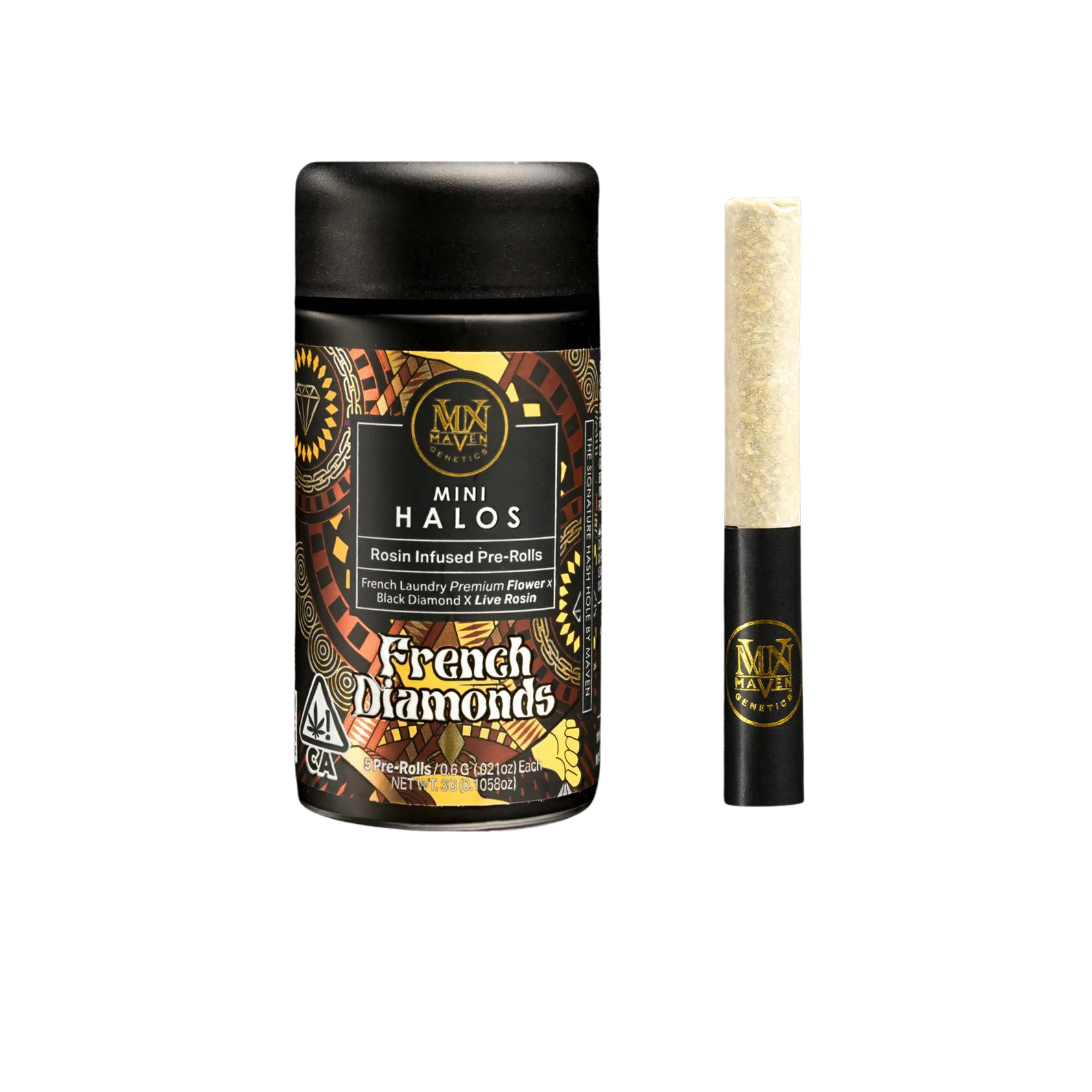 Marijuana Maven - Maven | French Diamonds | Infused Pre-Roll Pack | [3g] 5pk | Hybrid Main Image