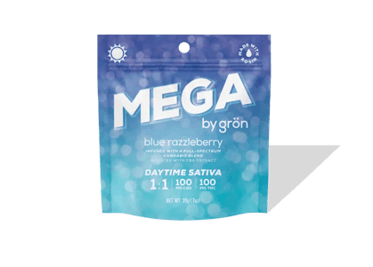 GRON - Gron Blue Razzleberry 1:1 CBG Mega Pearl 100mg