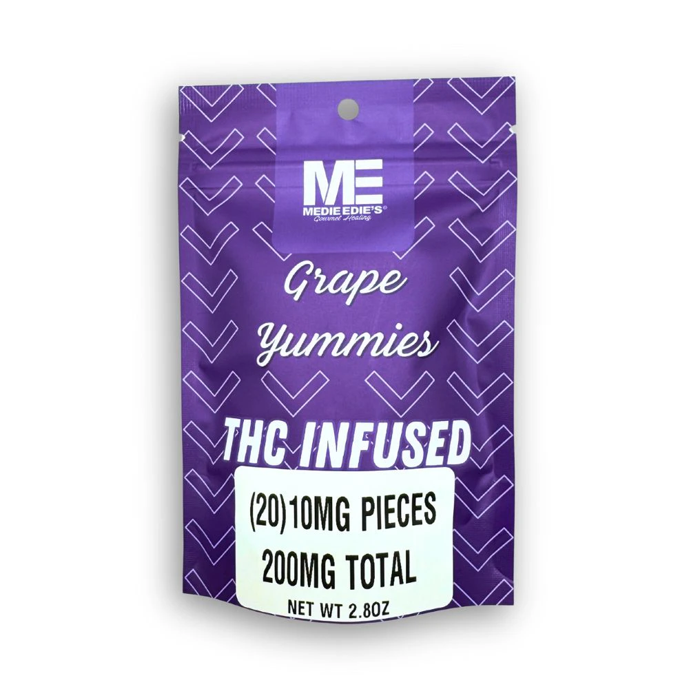Medie Edie's - Grape Yummies 200mg Gummies (20x10mg) - MEDIE EDIE'S Main Image