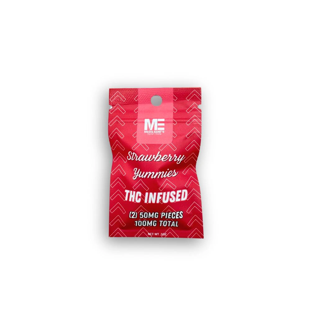 Medie Edie's - Strawberry Yummies 100mg Gummies (2x50mg) - MEDIE EDIE'S Main Image