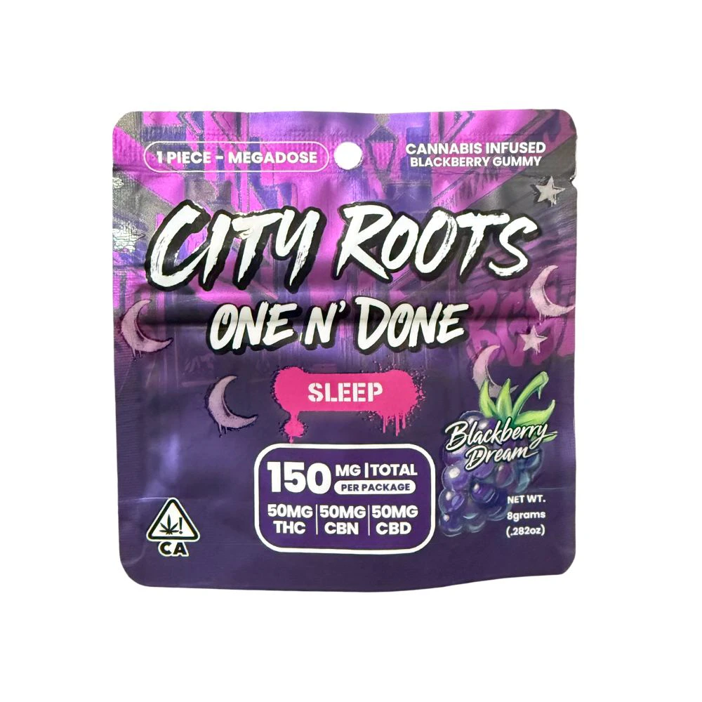 CITY ROOTS - CITY ROOTS: Blackberry Dream Sleep Gummy Puck 1:1:1 (THC:CBN:CBD) 1 Piece/100mg (I) Main Image