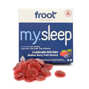 140mg 2:1 THC:CBN Mellow Berry "My Sleep Gummies" (5mg THC, 2mg CBN - 20 pack) - Froot