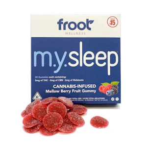 Froot - 140mg 2:1 THC:CBN Mellow Berry "My Sleep Gummies" (5mg THC, 2mg CBN - 20 pack) - Froot