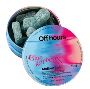 OFF HOURS - Mellow - Sour Blue Raspberry 100mg Gummies