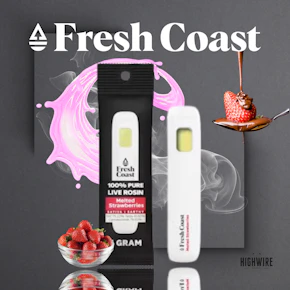 Fresh Coast Pure Live Rosin Disposable Melted Strawberries 1g