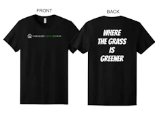 Farmer's Black Tee | Where The Grass is Greener | Small