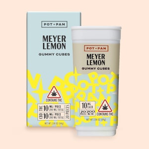 POT+PAN - Pot + Pan | Meyer Lemon 1:1 | 10mg Gummy | 10mg CBD | 20-Pack | 200mg Total