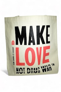 Housing Works Cannabis LLC - HWCC - Make Love Not Drug War Tote - Canvas