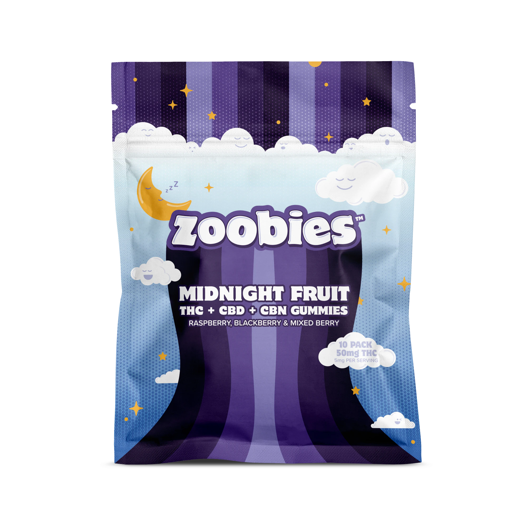 Zoobies - Midnight Fruit 1:1:1 THC:CBD:CBN Gummies 10pk 100mg  Main Image