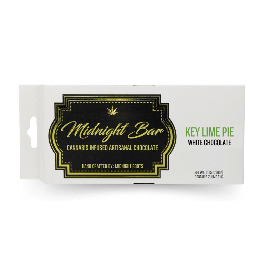 Midnight Roots - Key Lime Pie White Chocolate 200mg Bar - MIDNIGHT ROOTS Main Image
