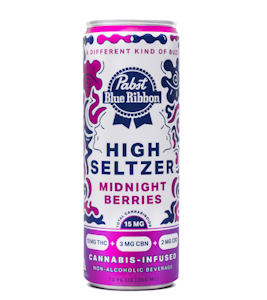 Pabst - Pabst Blue Ribbon - Midnight Berries - 10mg THC/3mg CBN/2mg CBD High Seltzer