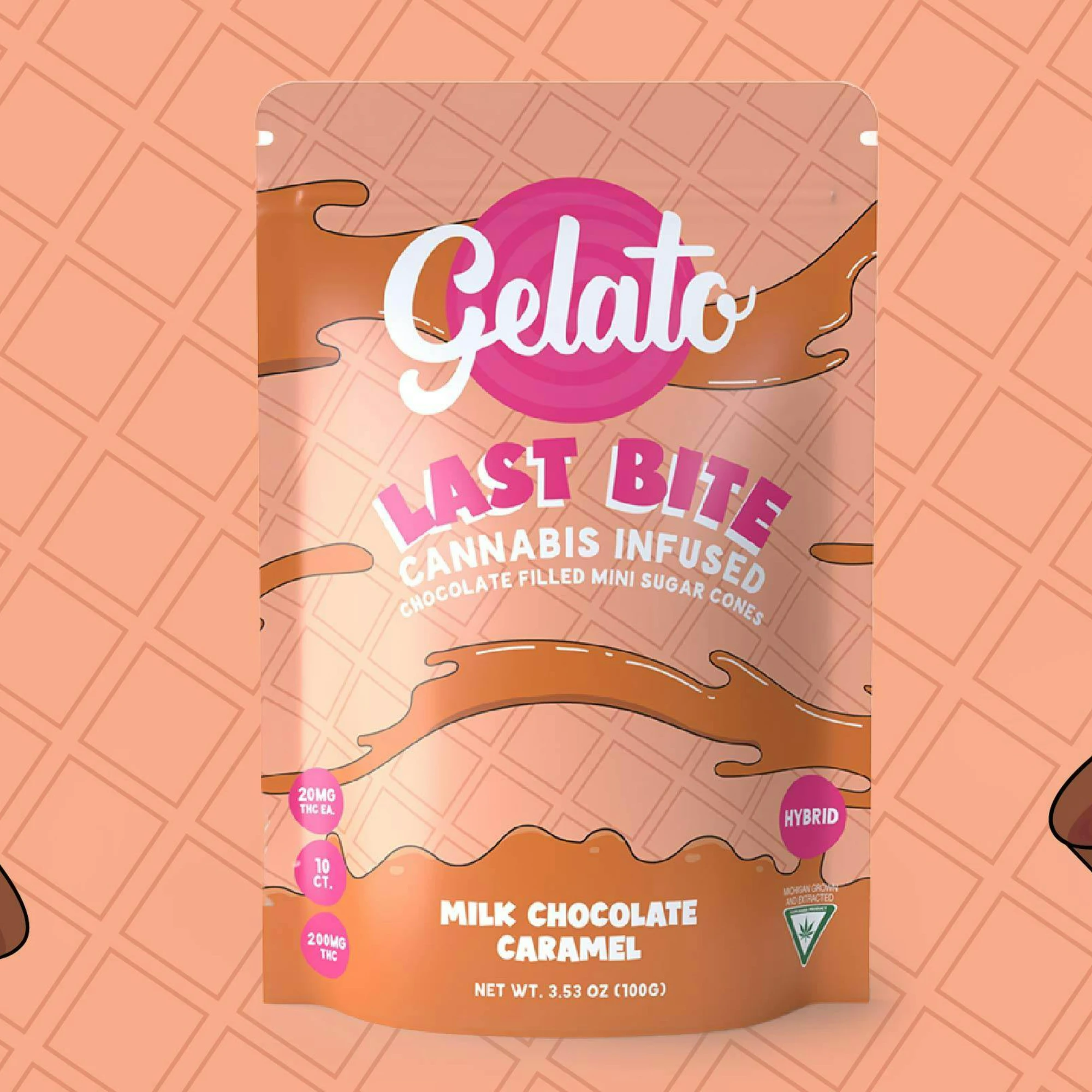 Gelato - Milk Chocolate Caramel | Last Bites Cones | 200mg Main Image
