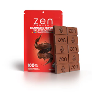 Zen Brands - ZEN - MILK CHOCOLATE BAR 100MG