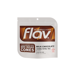 FLAV - FLAV - MILK CHOCOLATE MINI SUGAR CONE 100 MG