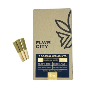 FLWR CITY COLLECTIVE - FLWR City - Blueberry Muffin - 7pk Dog Walkers Joints - .35g - Preroll