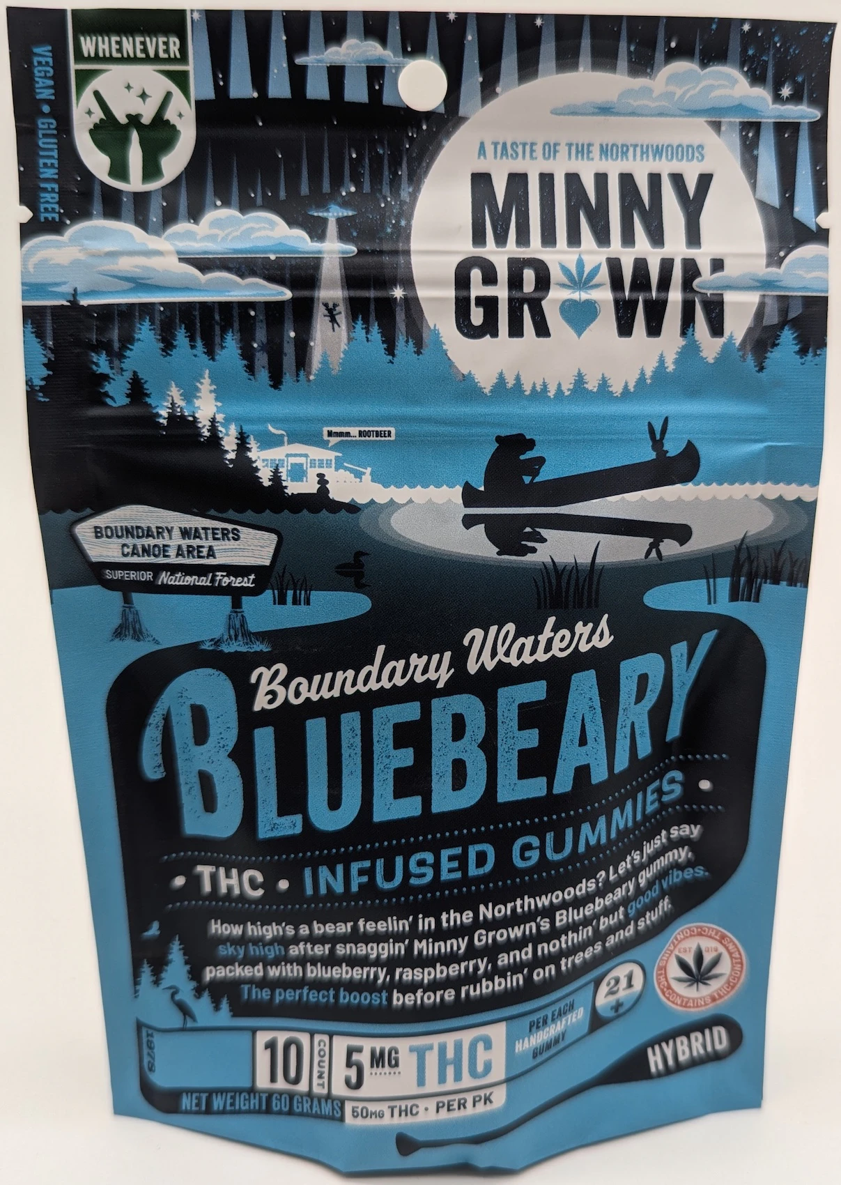 Minny Grown - Minny Grown | Boundary Waters Blueberry THC gummies | 50mg THC Main Image