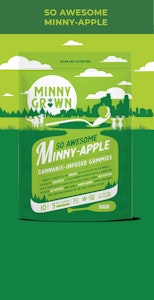 Minny Grown - So Awesome Minny Apple Gummies 5mg THC 2.5mg CBG 2.5mg CBC- 10 count