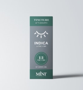 Mint - 1000MG 1:1 THC/CBD Indica Full Spectrum Tincture