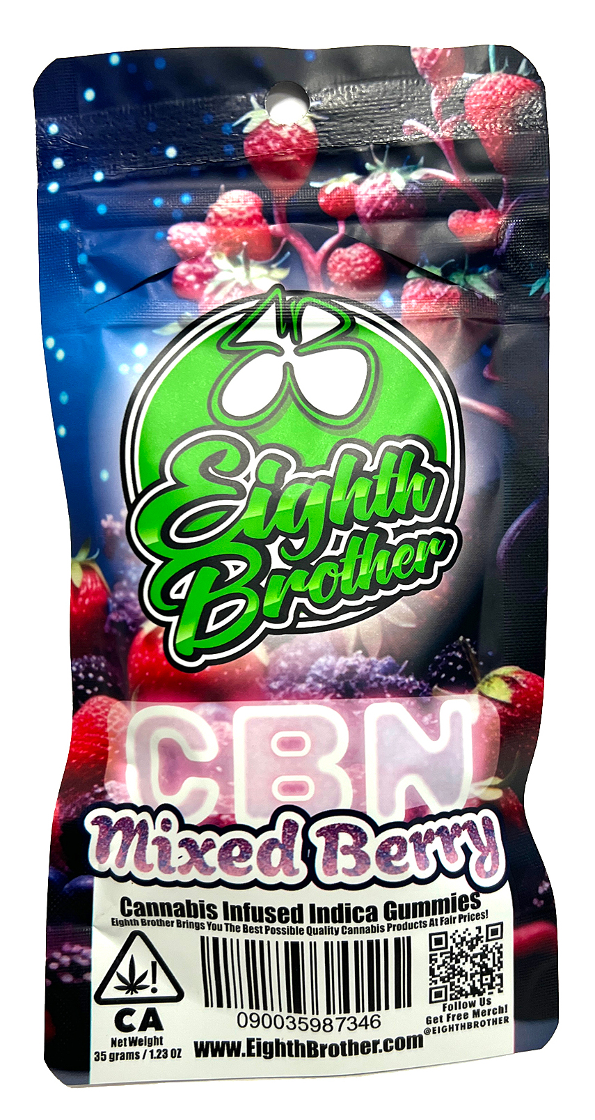 おかか8枚　CBG×6 CBN×2 Eighth Brother's - 10pc. 40mg CBN:100mg THC - Mixed Berry