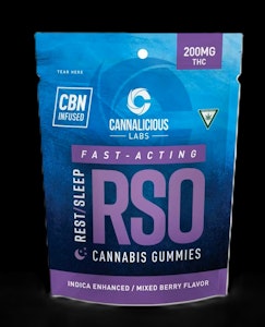 CANNALICIOUS LABS - RSO Rest Gummy - Mixed Berry - Indica - High Dose