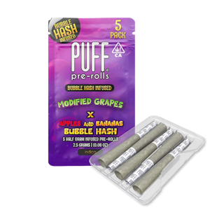 PUFF - Modified Grapes x Apples and Bananas (I) | .5g 5pk Bubble Hash Preroll | Puff