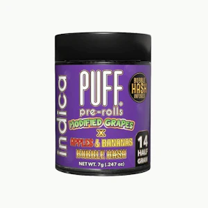 PUFF - PUFF Modified Grapes x Apples and Bananas Bubble Hash Infused 14-Pack Pre-Roll 7.0g