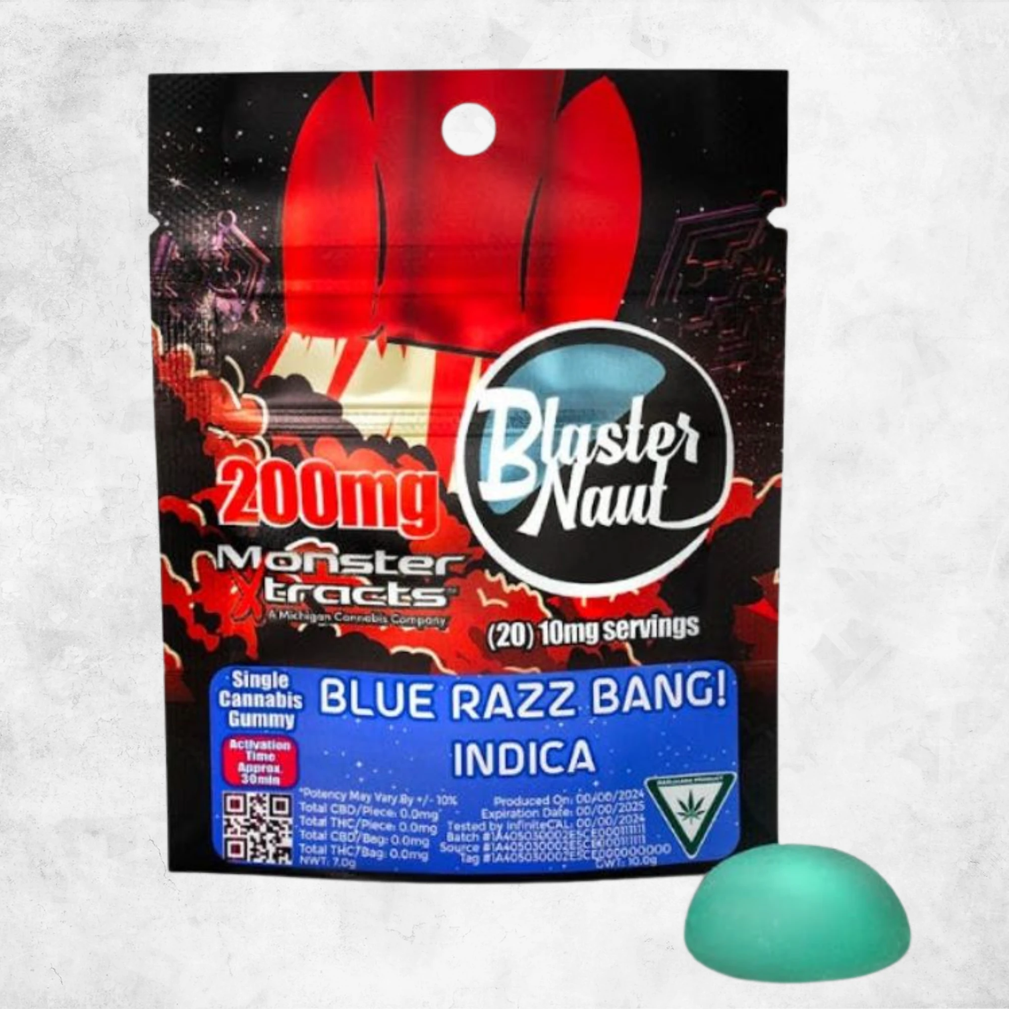 Monster Xtracts - Blue Razz Bang | 200mg | Blaster Naut Main Image