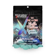 Blueberry Bliss 1:1 THC:CBN 200mg Gummies (10x20mg) - MONSTER XTRACTS