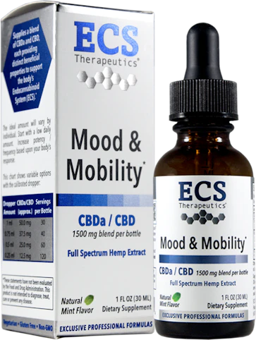 ECS THERAPEUTICS - -Mood & Mobility - 1500mg | Full Spectrum Hemp Extract (CBD Tincture) | ECS Therapeutics
