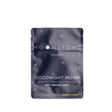MOONLIGHT - Moonlight | Goodnight Moon Strawberry Mango Gummies (10ct) | 5mg THC:10mg CBD:15mg CBN Main Image