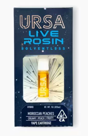 URSA Extracts - URSA 1g Moroccan Peaches Live Rosin Cartridge Main Image