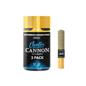 JEETER - Motorbreath Banana Punch | Baby Cannon Live Resin Preroll .5g 3pk | Jeeter