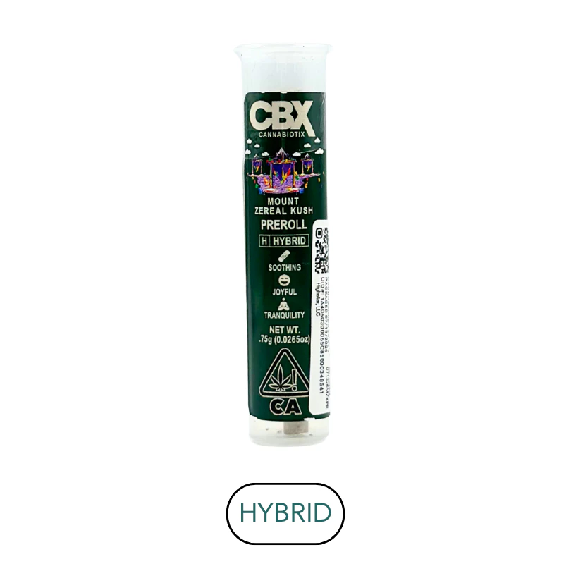 CBX: Cannabiotix - CBX - Mount Zereal Kush - Preroll - 0.75g Main Image