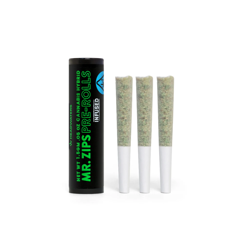 MR. ZIPS - Mr. Zips | Glitter Bomb | Diamond Infused | Sativa | x 3 0.5g Pre-Rolls Main Image