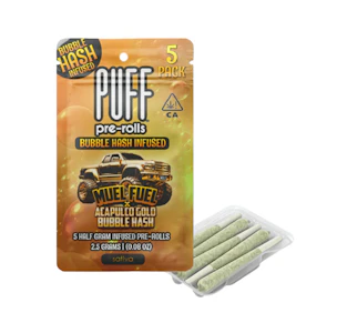 PUFF - PUFF Mule Fuel x Acapulco Gold Bubble Hash Infused 5-Pack Pre-Roll 2.5g