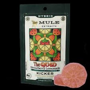 Mule Kickers - Mule Kickers 2-Piece 100mg Strawberry Lemonade 1:1:1:1 Hybrid Gummies