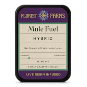 Mule Fuel | Live Resin Infused Pre-rolls | .5g/5 pack | Florist Farms