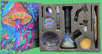 Mushroom Pipe Set | Complete Kit W/ Grinder