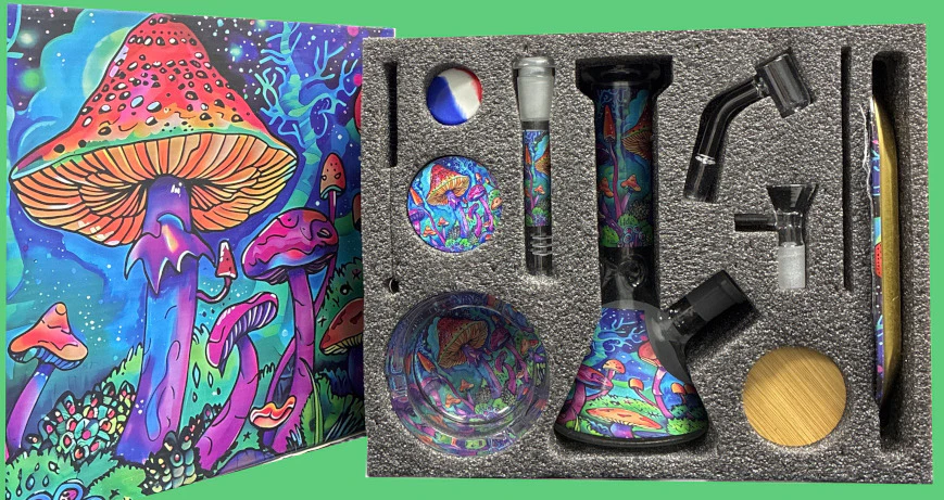 Hii Experience Accessories - Mushroom Pipe Set | Complete Kit W/ Grinder Main Image