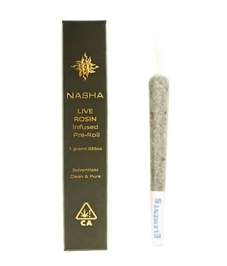NASHA - Nasha Rosin Infused Preroll 1g Black Magic x Dark Rainbow Main Image