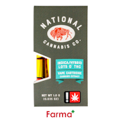 National Cannabis Cookie Crunch Distillate Cartridge 1g