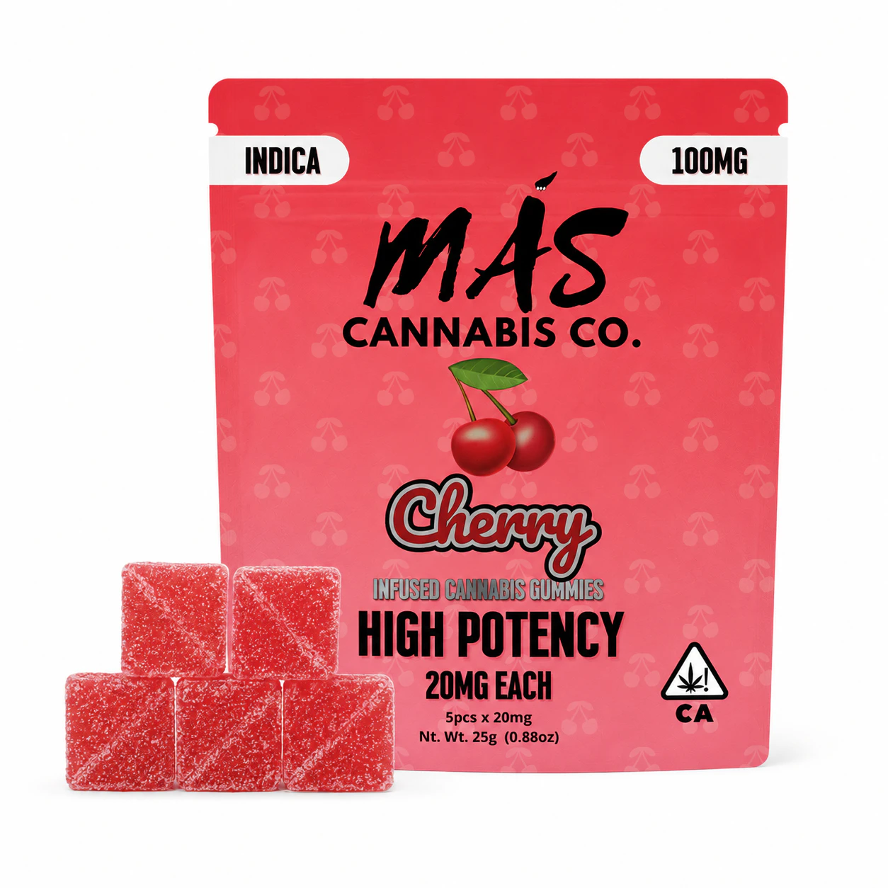 Mas - 100mg MAS Gummies - Cherry 5x20mg Main Image